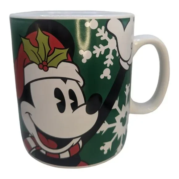 Christmas Mickey Mouse Coffee Mug Ceramic 24oz Disney Oversized Soup Cocoa - Picture 4 of 8